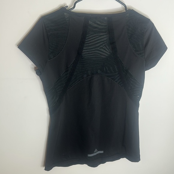 ADIDAS by Stella McCartney - Black Tiger Stripe Mesh Jersey Size M EUC - Picture 4 of 4